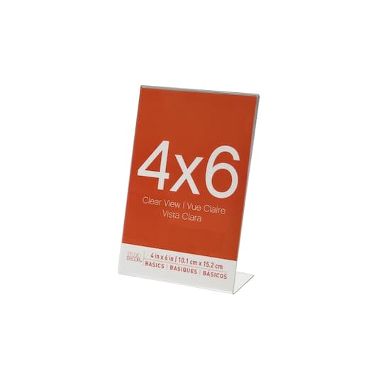 24 Pack: Acrylic Vertical Bent 4&#x22; x 6&#x22; Frame, Basics by Studio D&#xE9;cor&#xAE;